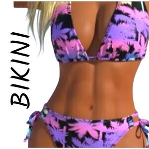 Tropical Palm Print Bikini